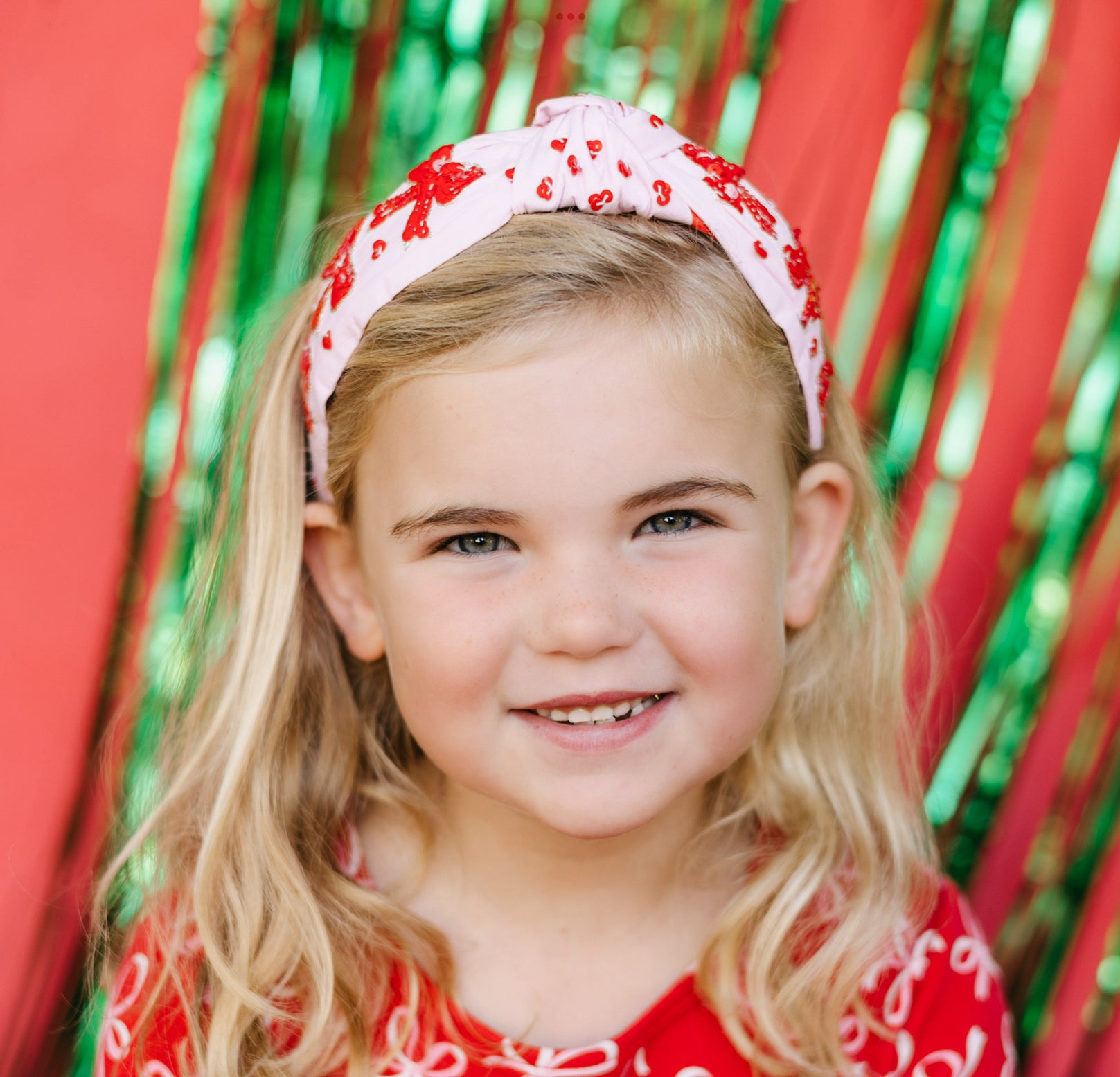 Red Sequin Bow Headband