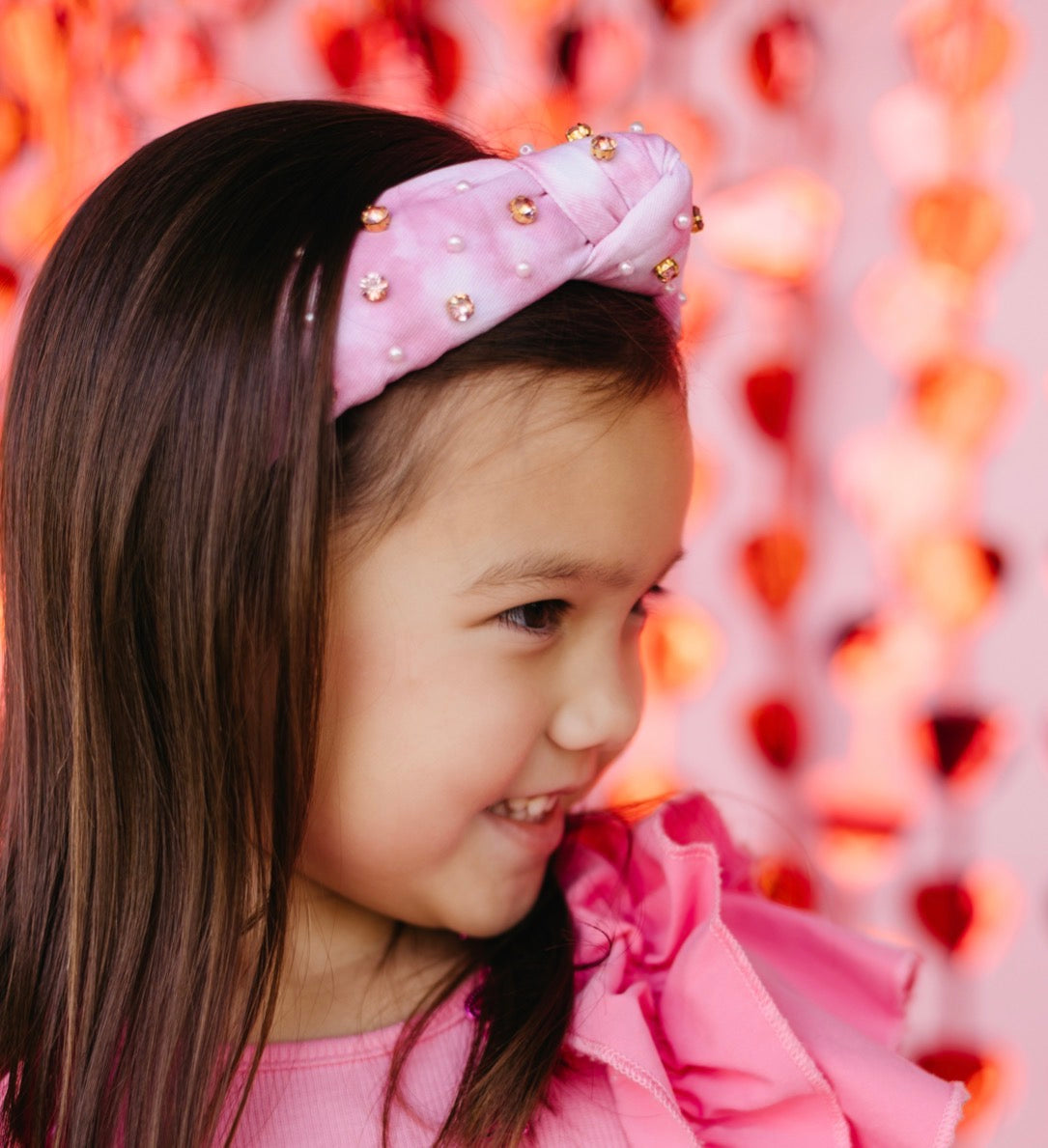Kid and Tween Pink Tie Dye Headband