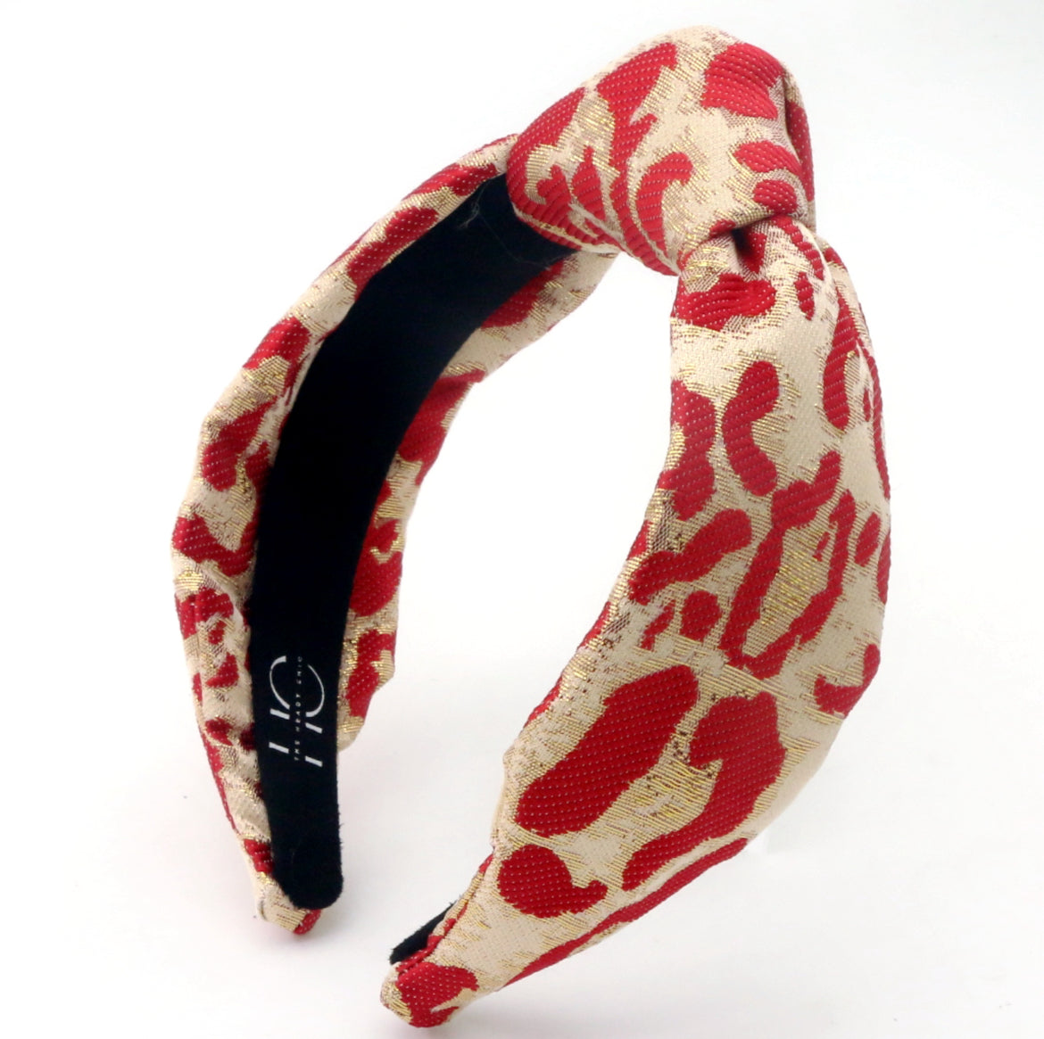 Adult Red Leopard Knotted Headband