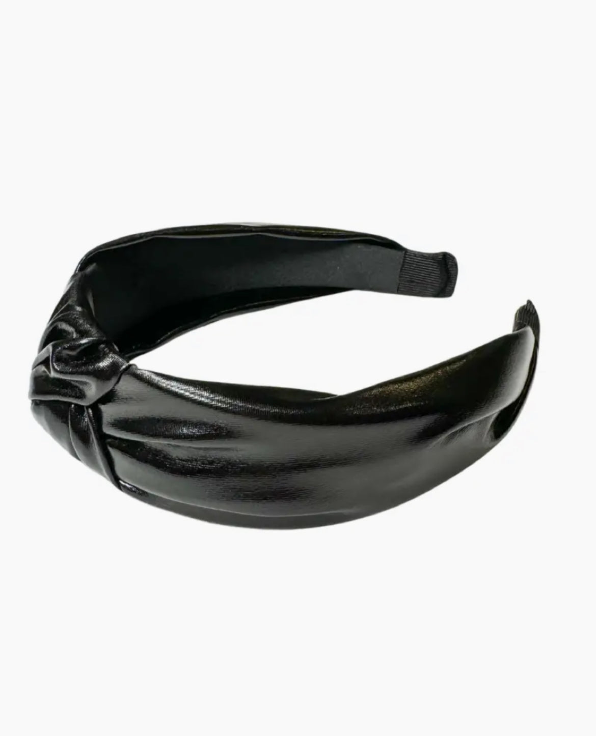 Kid and Tween Black Metallic Knotted Headband
