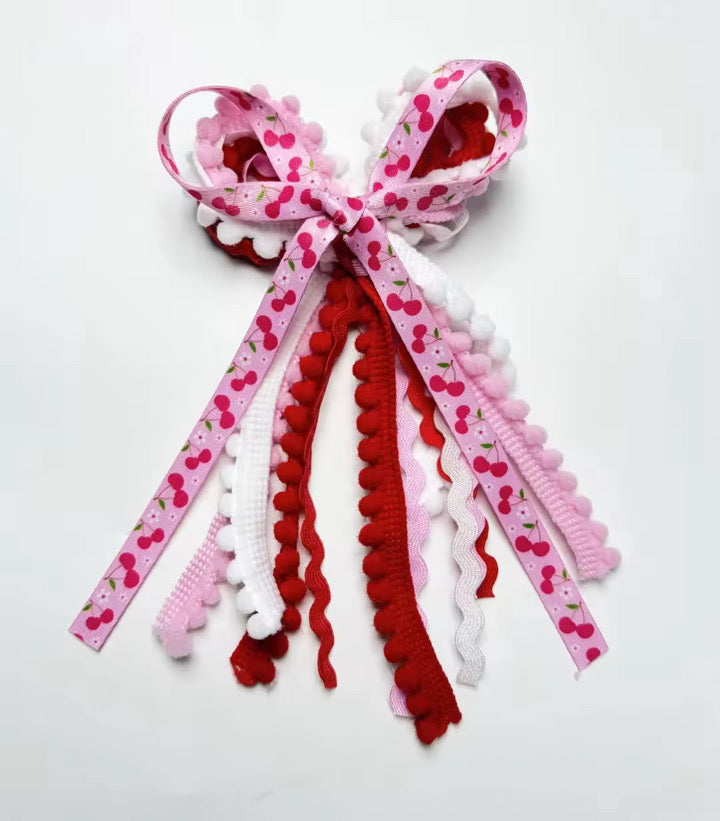 Cherry Textured Hair Bow