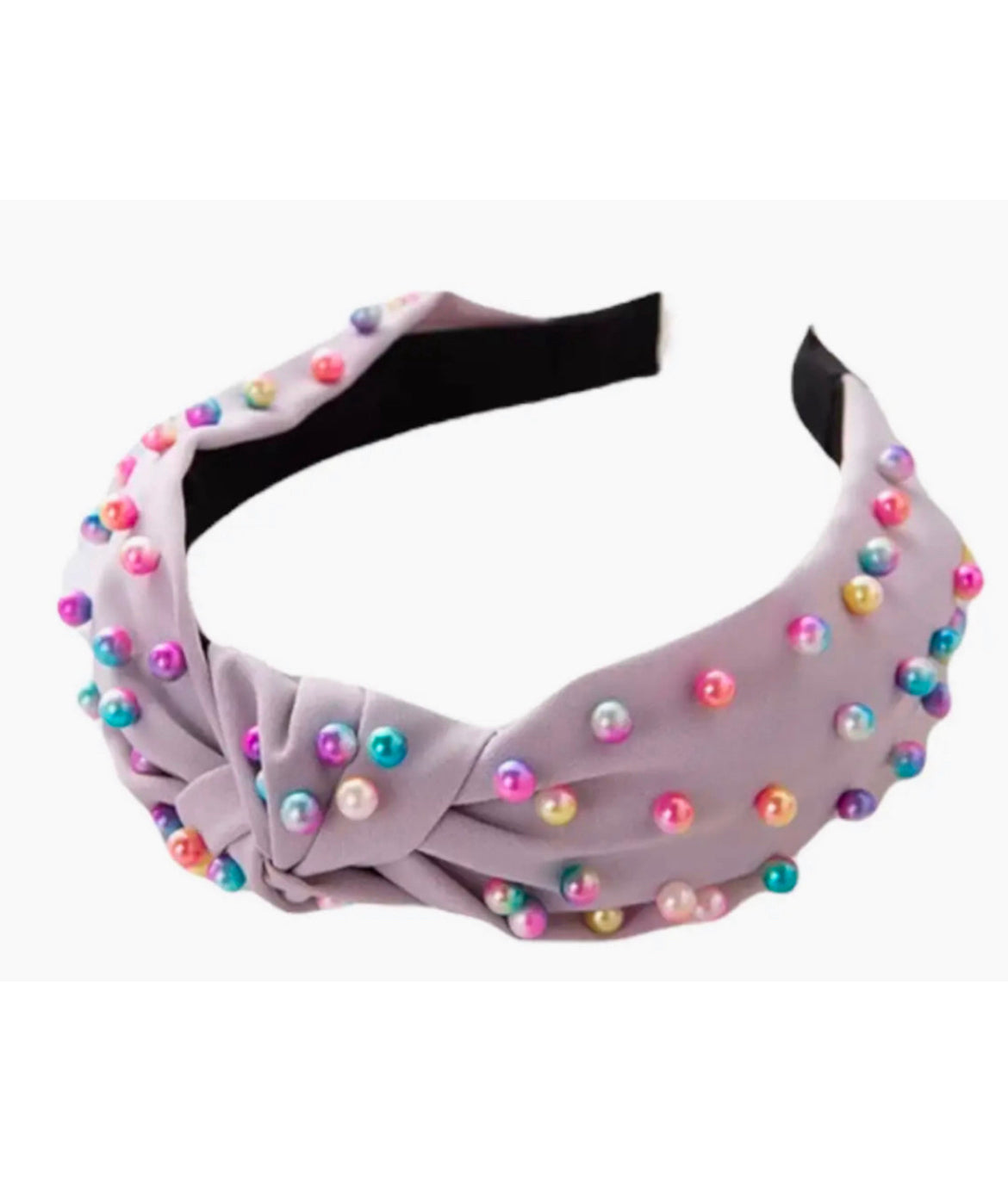 Kid and Tween Lilac Candy Pearl Knotted Headband