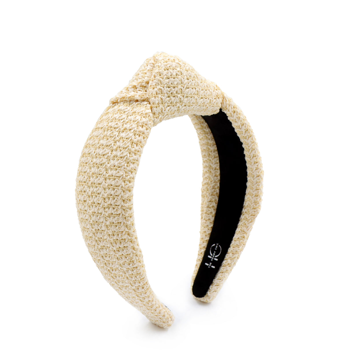 Adult Cream Raffia Knotted Headband