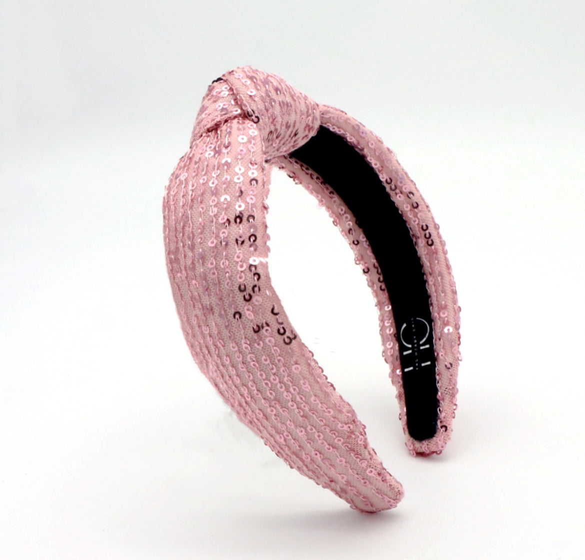 Kid and Tween Pink Sequin Knotted Headband