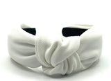 Adult White Knotted Headband