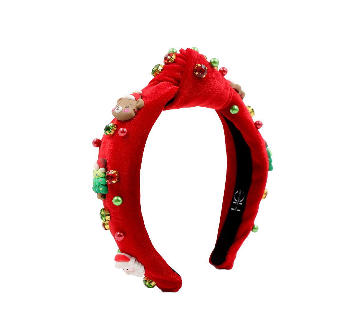 Kid Red Christmas Knotted Headband