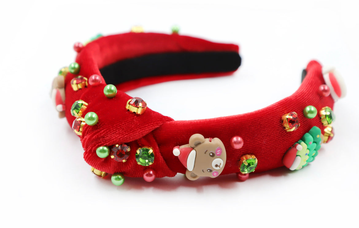 Kid Red Christmas Knotted Headband