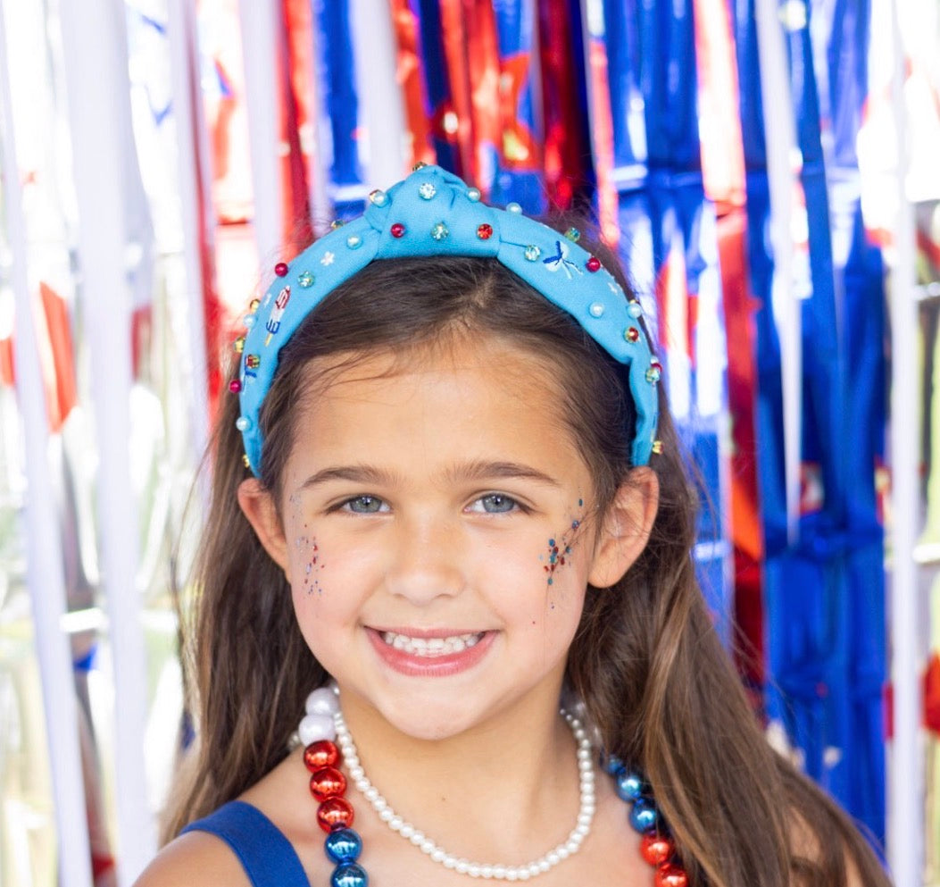 Kid and Tween Patriotic Knotted Headband