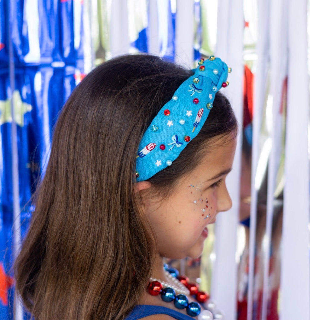 Kid and Tween Patriotic Knotted Headband
