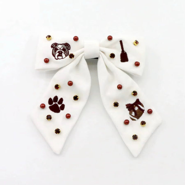 Bulldog Spirit Hair Bow