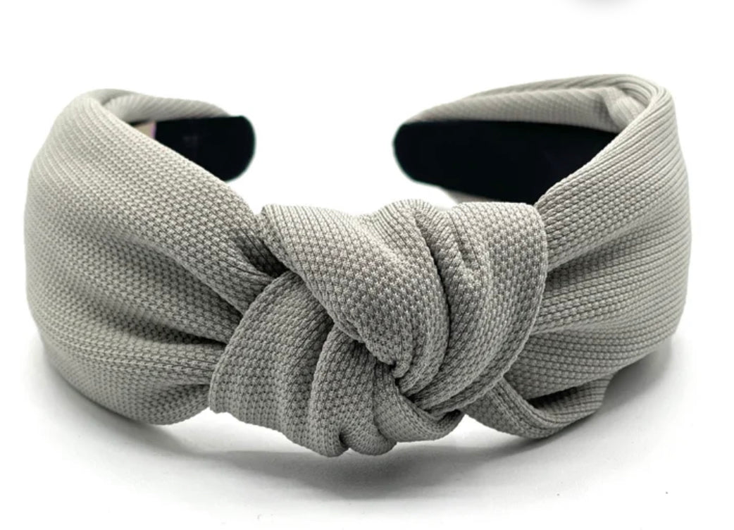 Adult Gray Knotted Headband