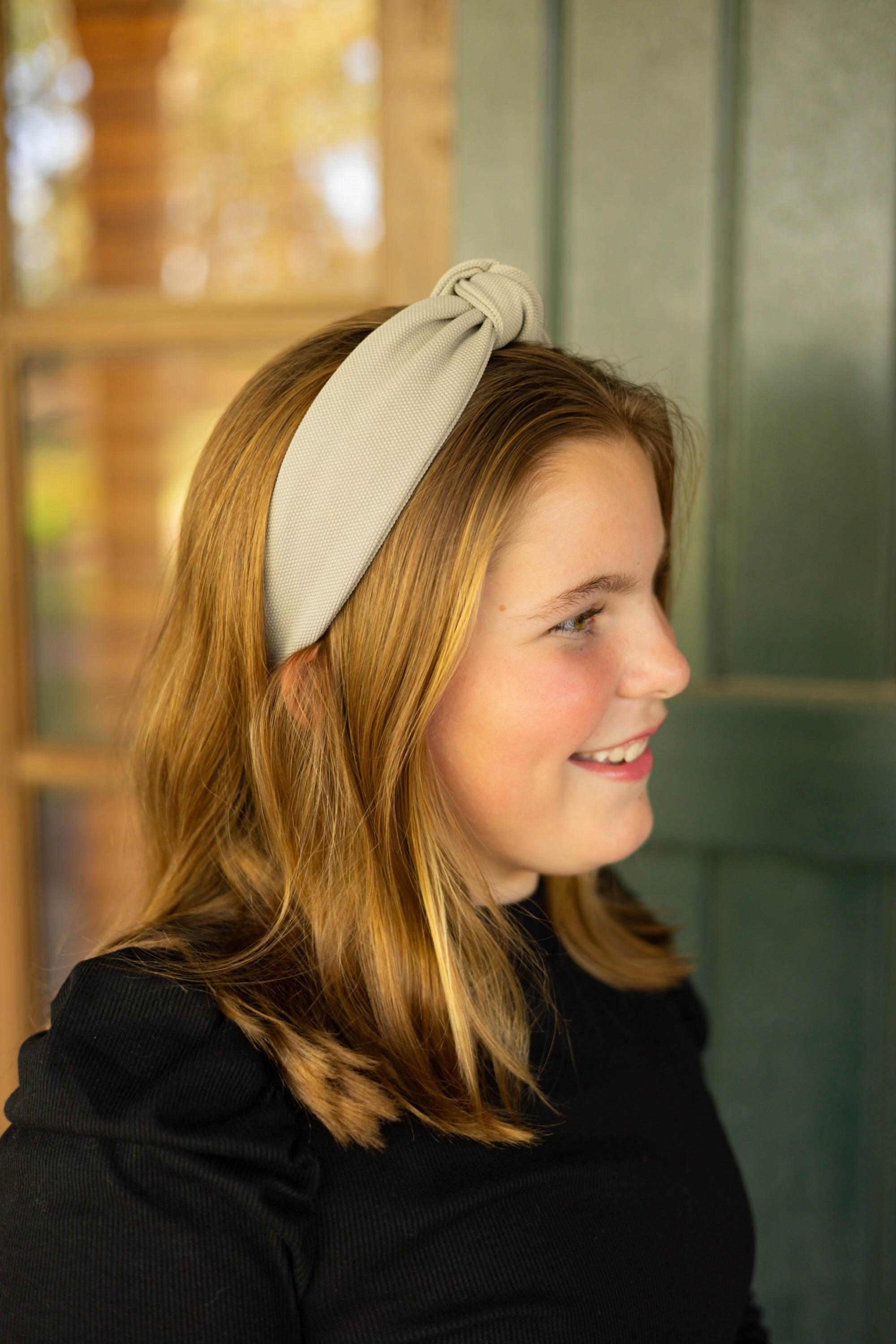 Kid and Tween Gray Knotted Headband