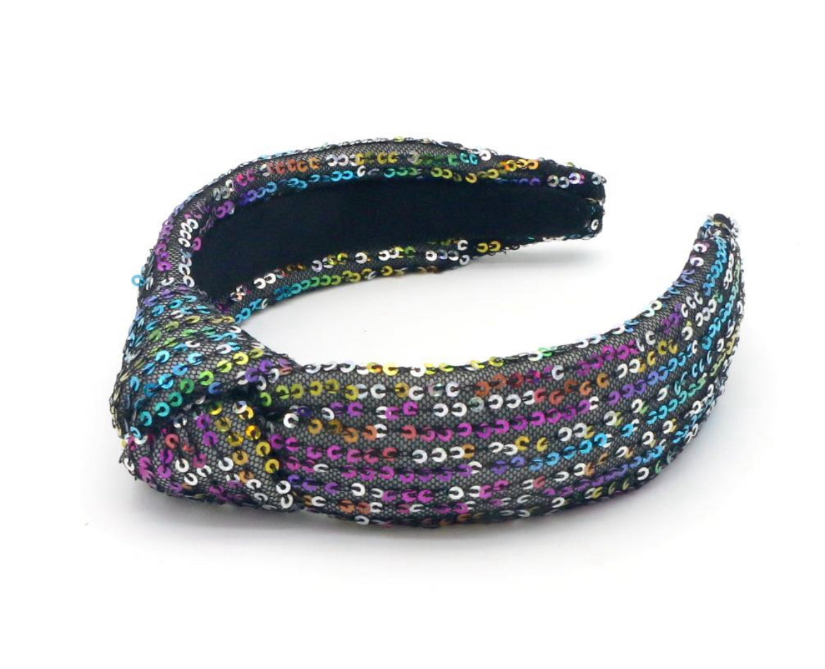 Kid and Tween Multi-Color Sequin Knotted Headband