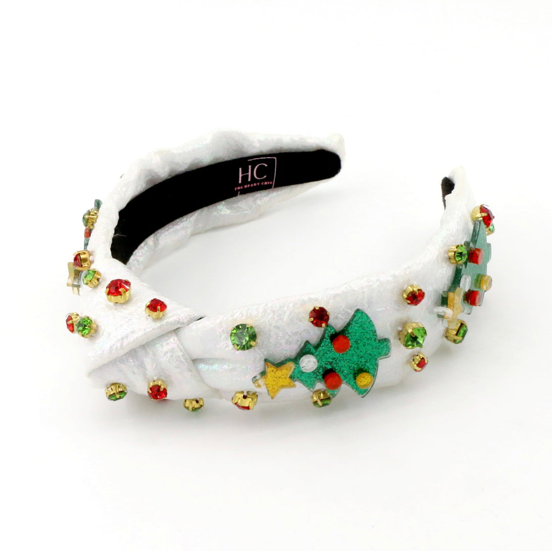 Kid and Tween Christmas Tree Knotted Headband