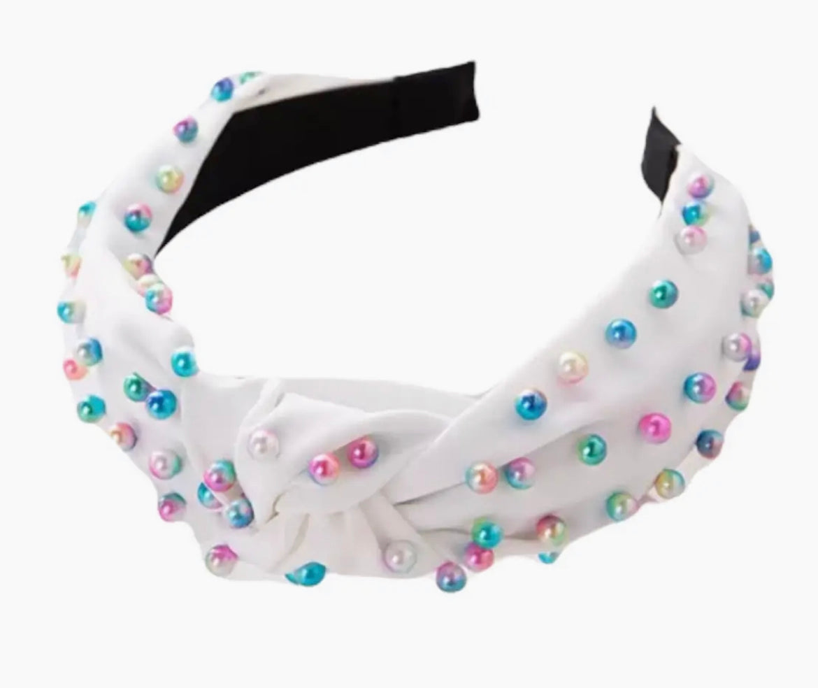 Kid and Tween Candy Pearl Knotted Headband