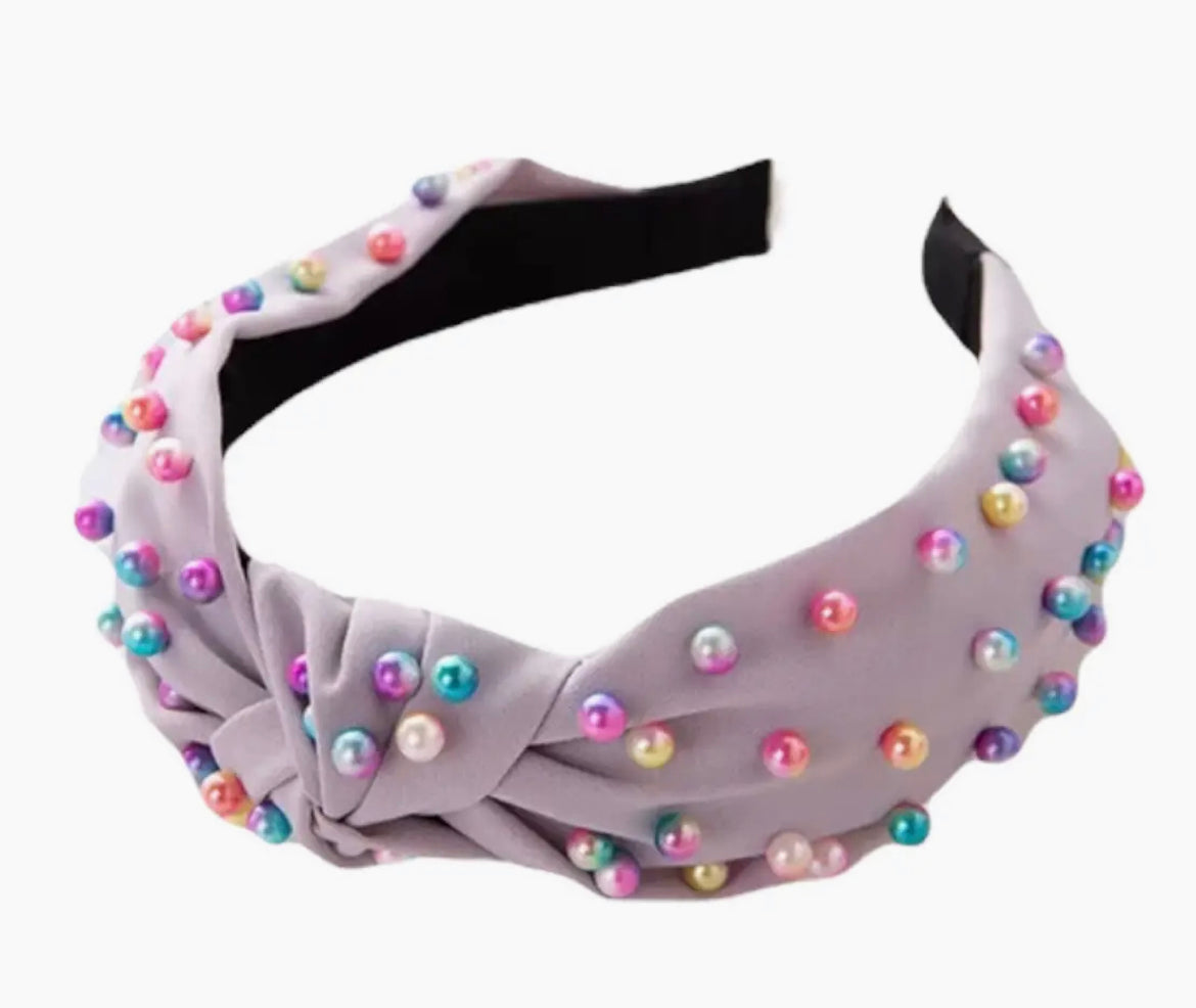 Kid and Tween Candy Pearl Knotted Headband