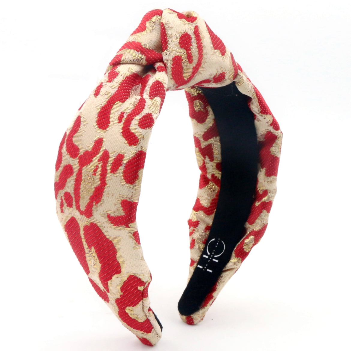 Adult Red Leopard Knotted Headband