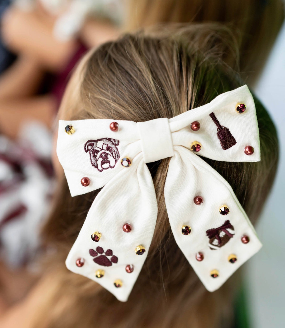Bulldog Spirit Hair Bow: MORE ARE COMING