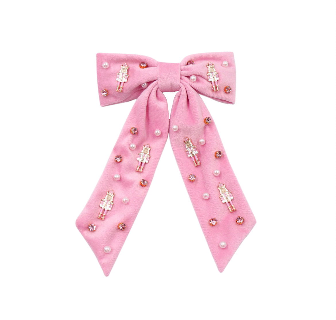 Pink Velvet Nutcracker Bow