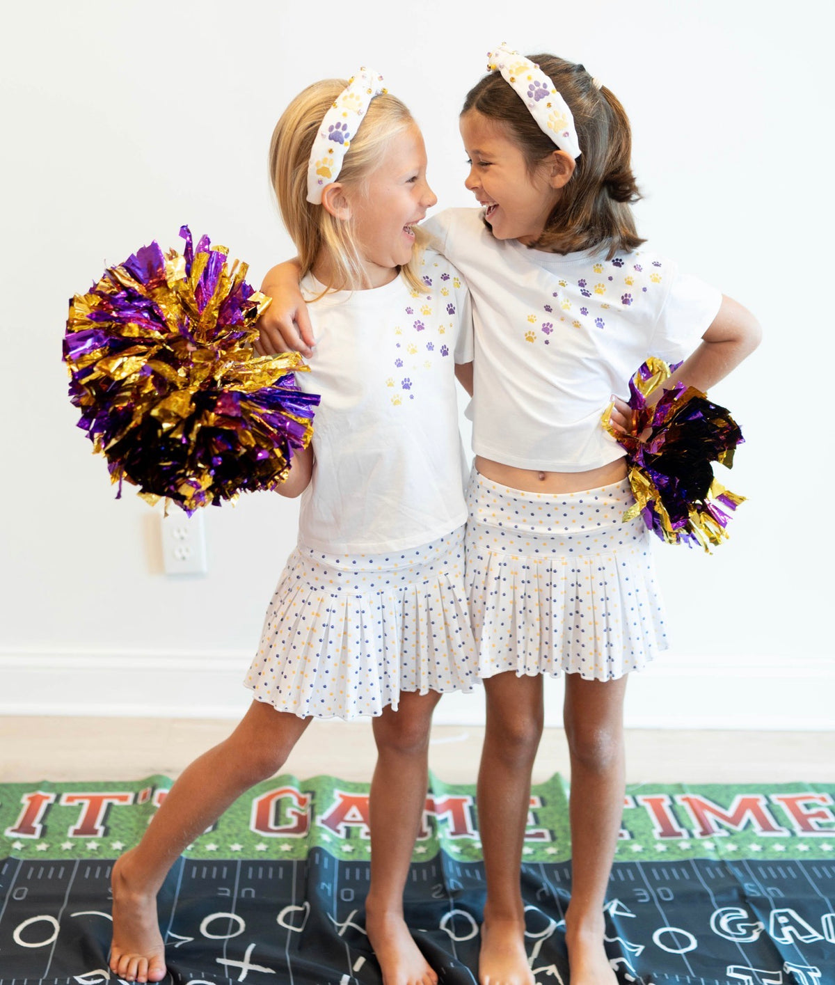 Kid and Tween Purple and Gold Knotted Headband