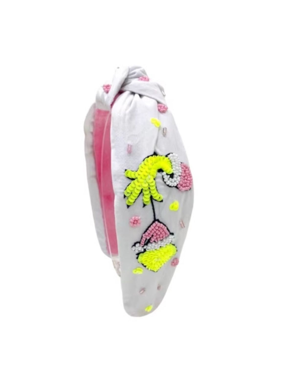 Grinchy Beaded Headband