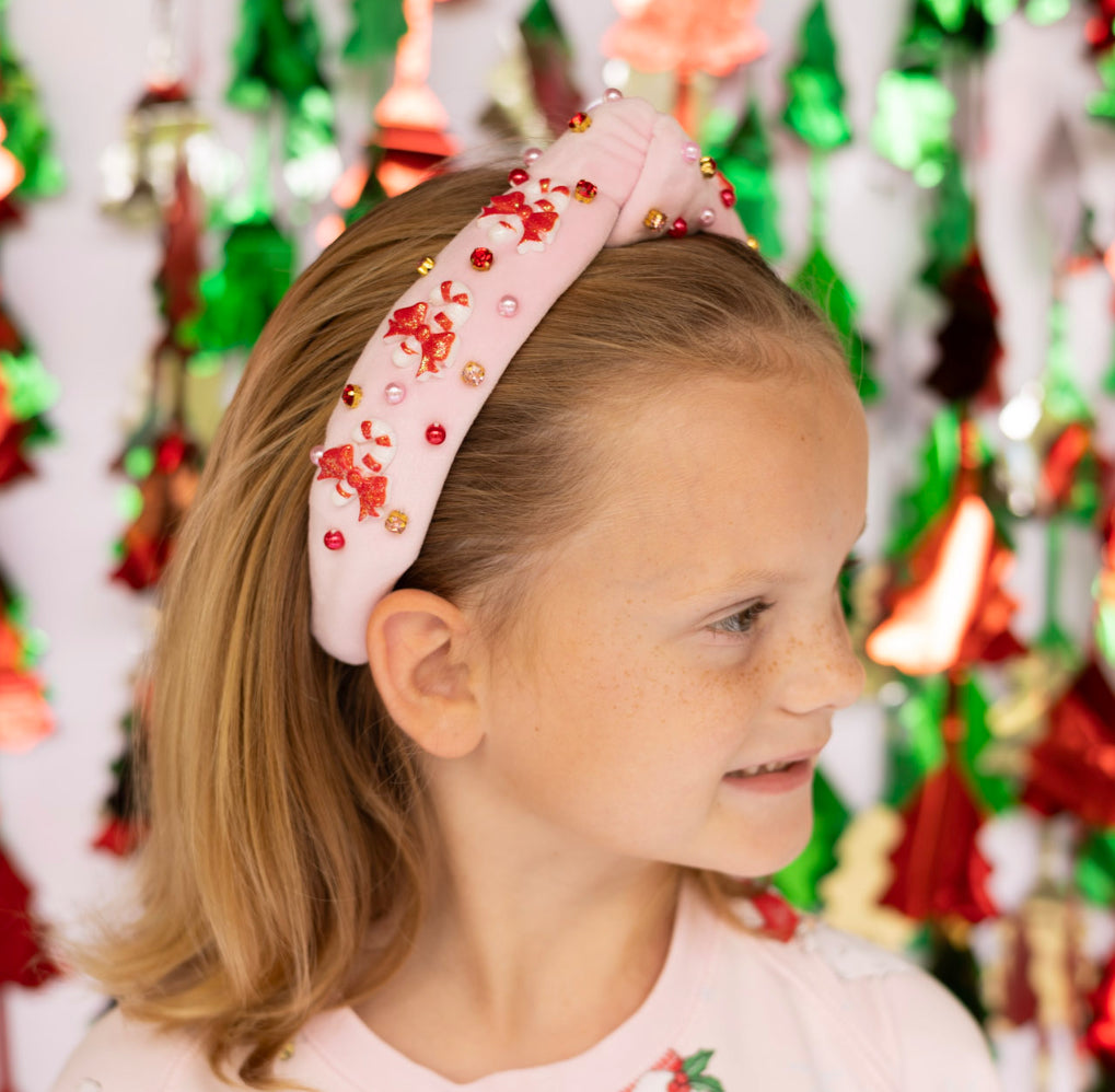 Kid and Tween  Candy Cane Knotted Headband