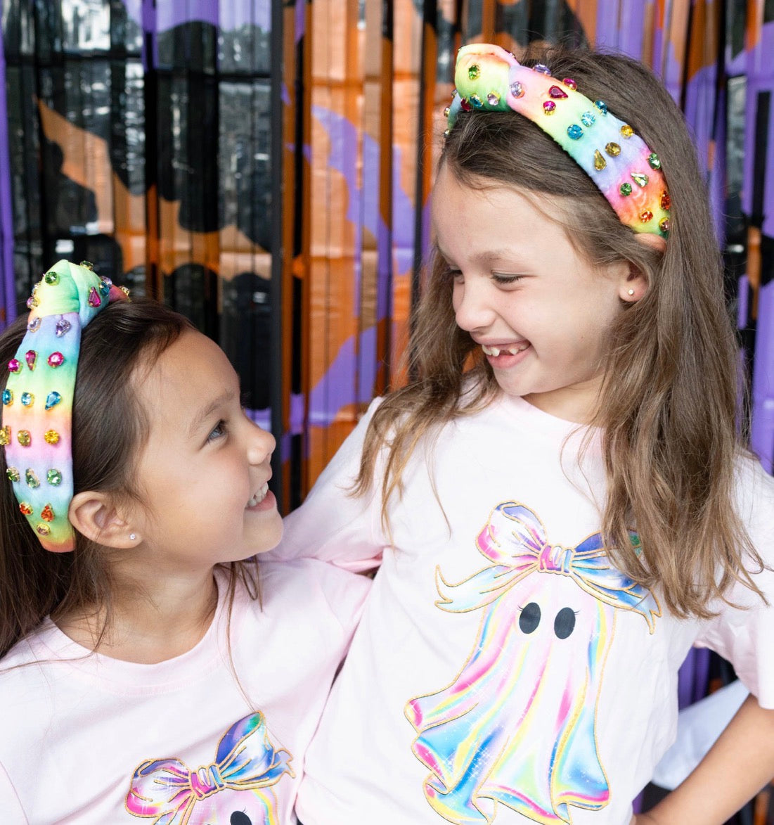 Kid and Tween Rainbow Velvet Knotted Headband
