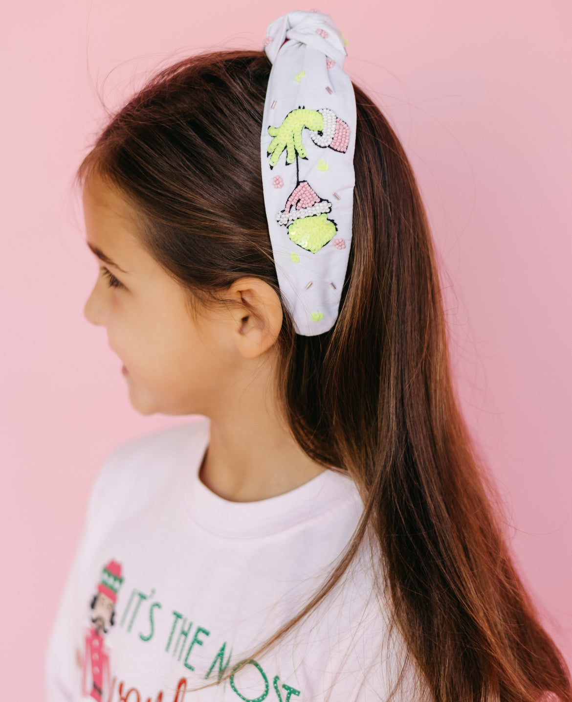 Grinchy Beaded Headband