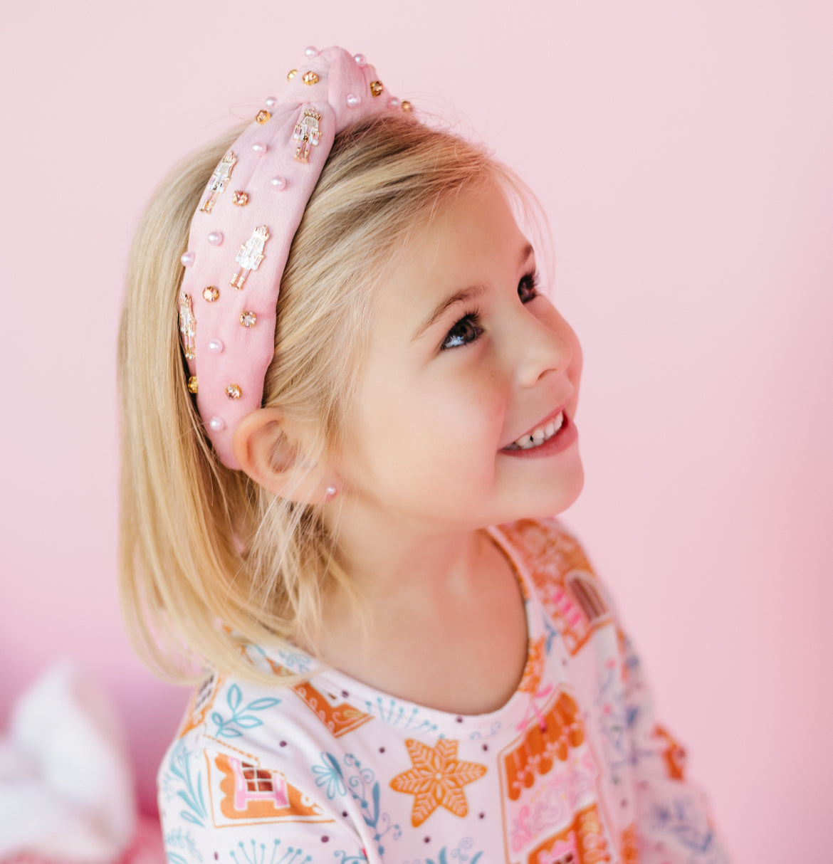 Kid and Tween Pink Velvet Nutcracker Headband