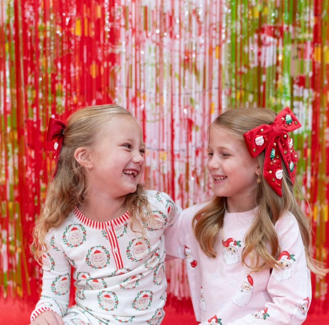 Kid Red Christmas  Hair Bow