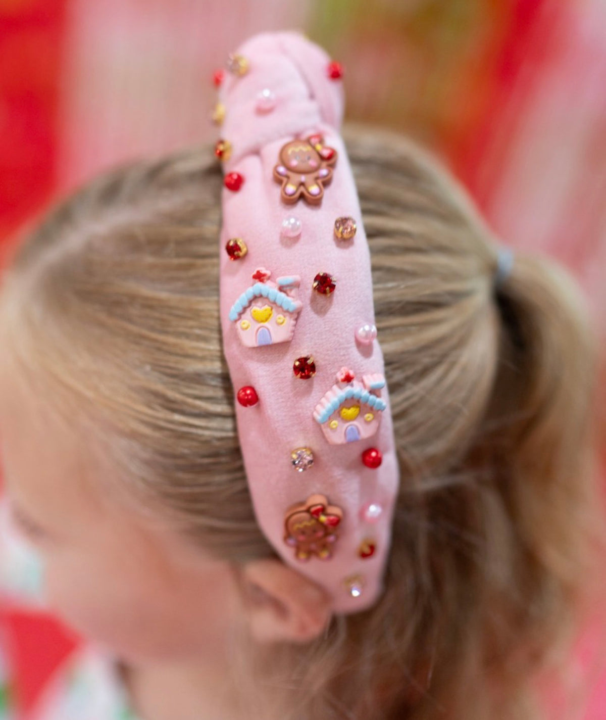 Pre Order Kid Pink Gingerbread Dream House Headband