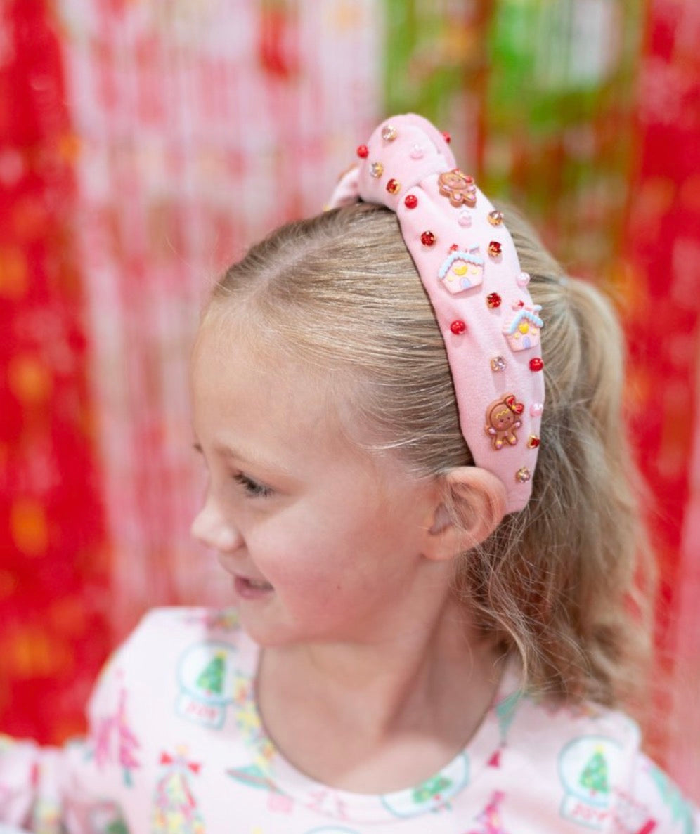 Pre Order Kid Pink Gingerbread Dream House Headband