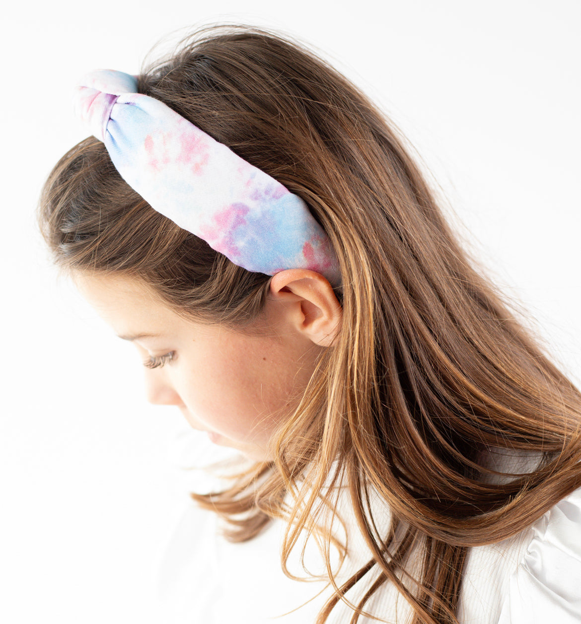 Kid and Tween Multi-Color Tie Dye Knotted Headband