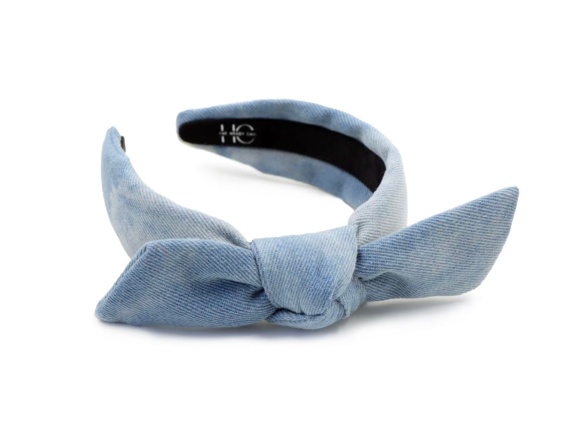 Kid Tie Knot Denim Headband