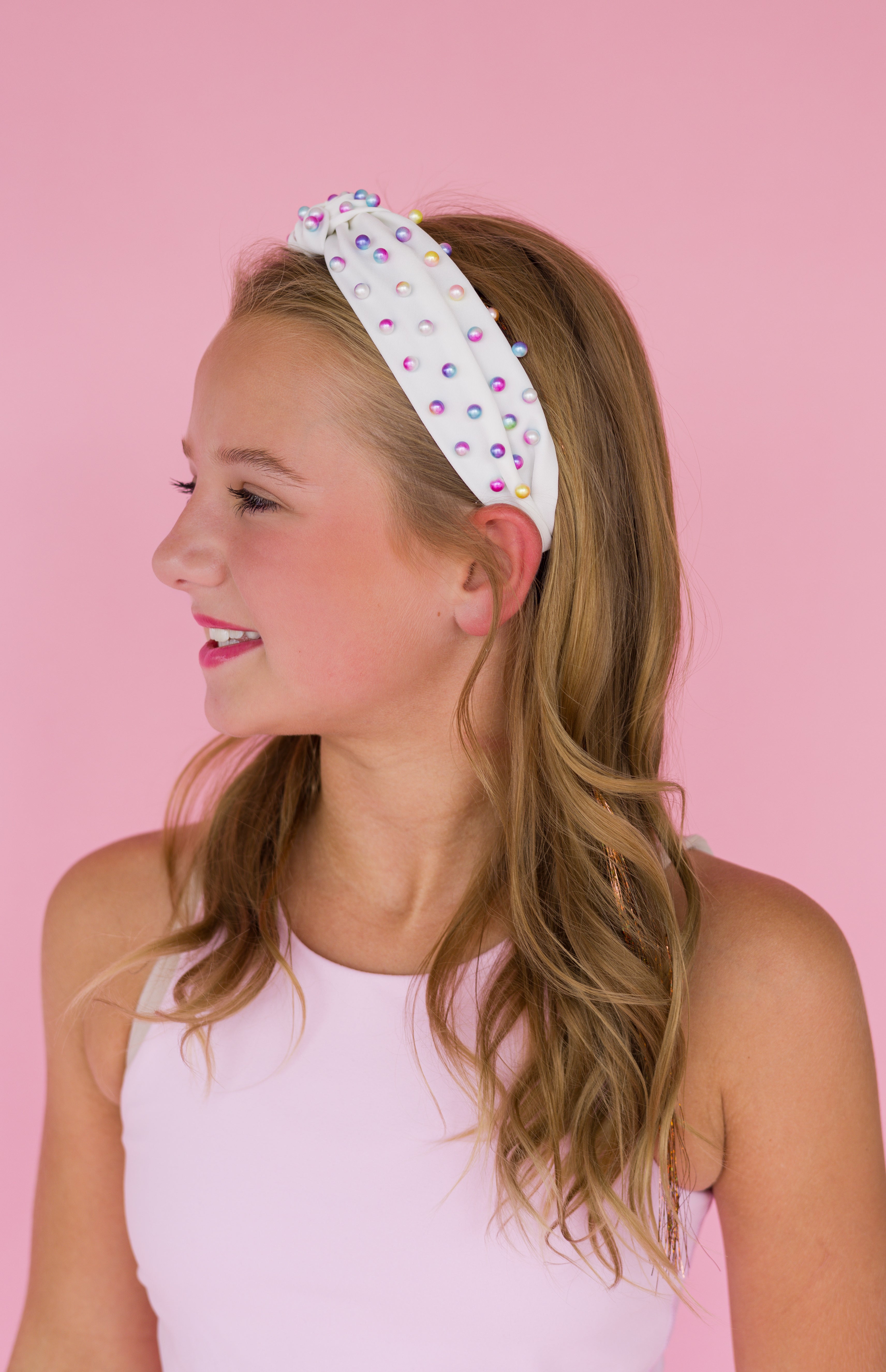 Kid and Tween Candy Pearl Knotted Headband