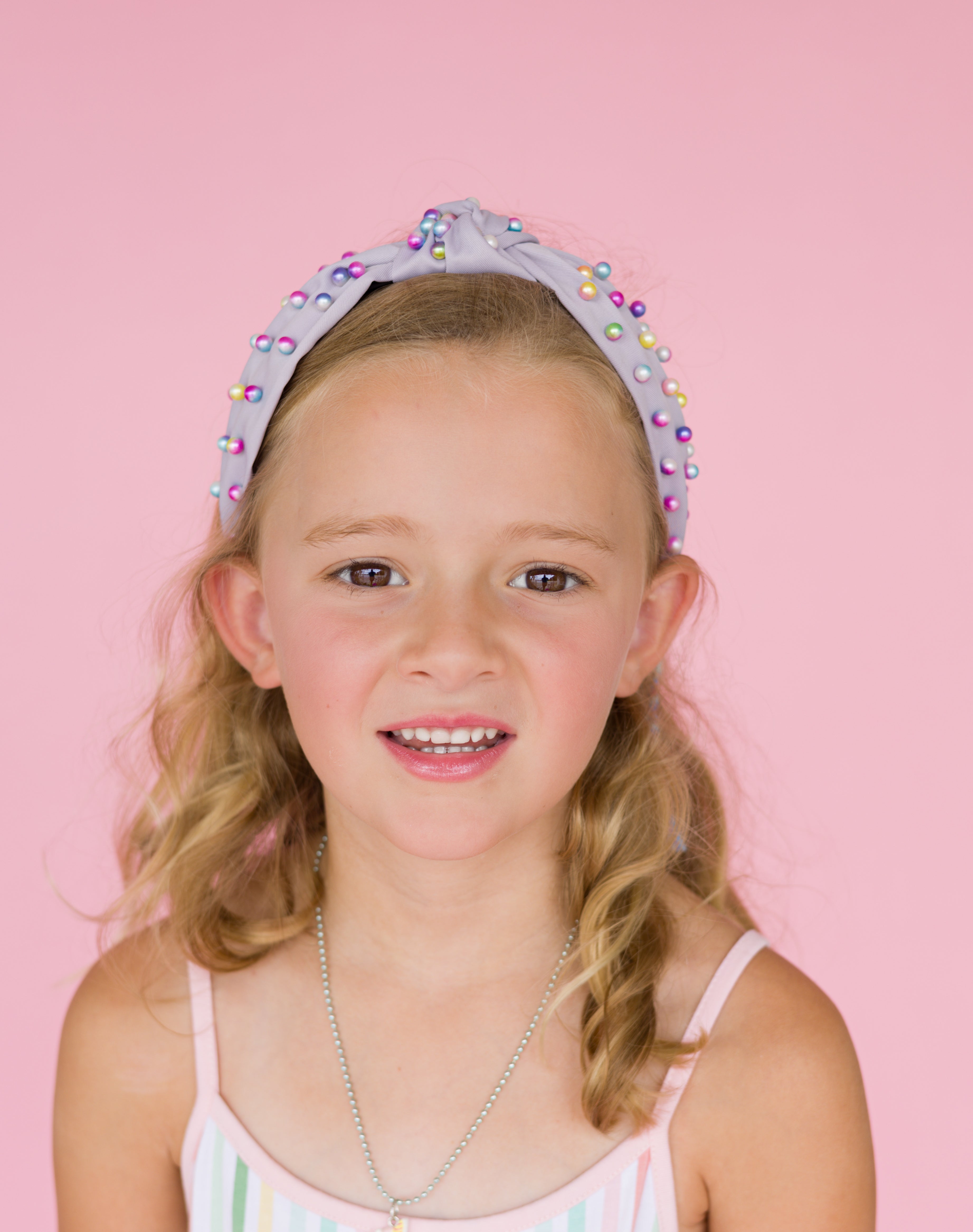 Kid and Tween Candy Pearl Knotted Headband