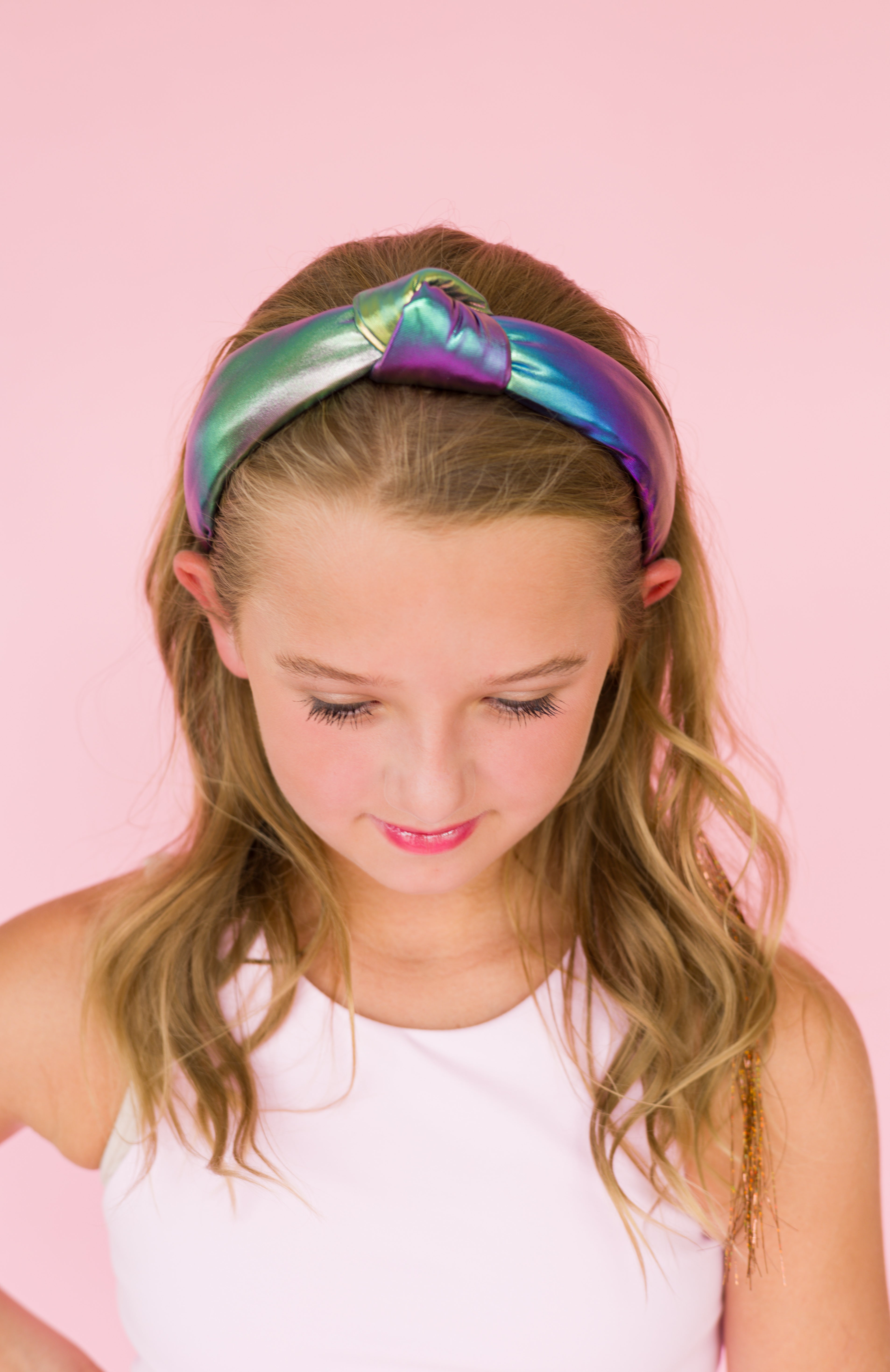 Kid and Tween Rainbow Padded Knotted Headband