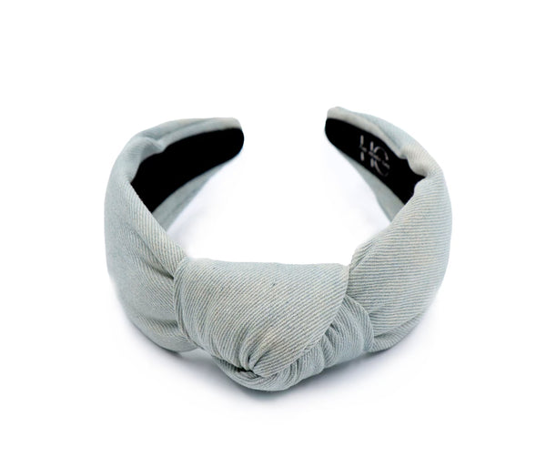 Pre Order Adult Denim Knotted Headband