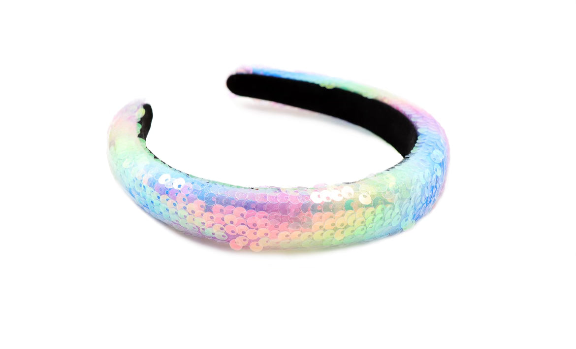 Kid and Tween Multi-Color Sequin Padded Headband