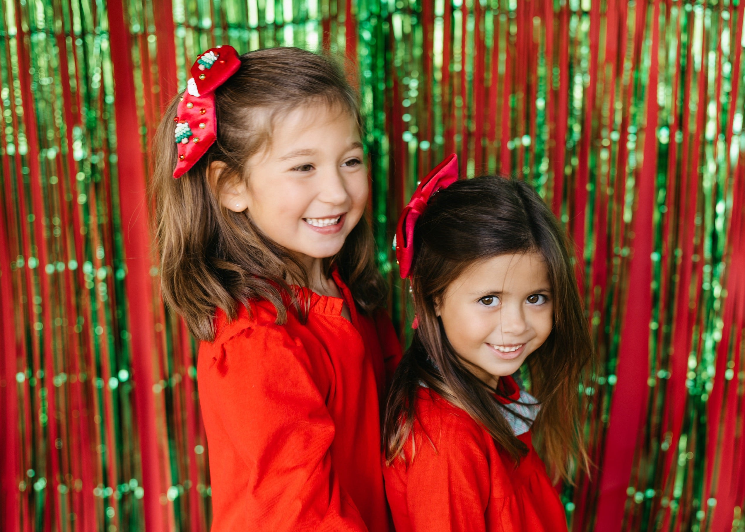 Kid Red Christmas Hair Bow