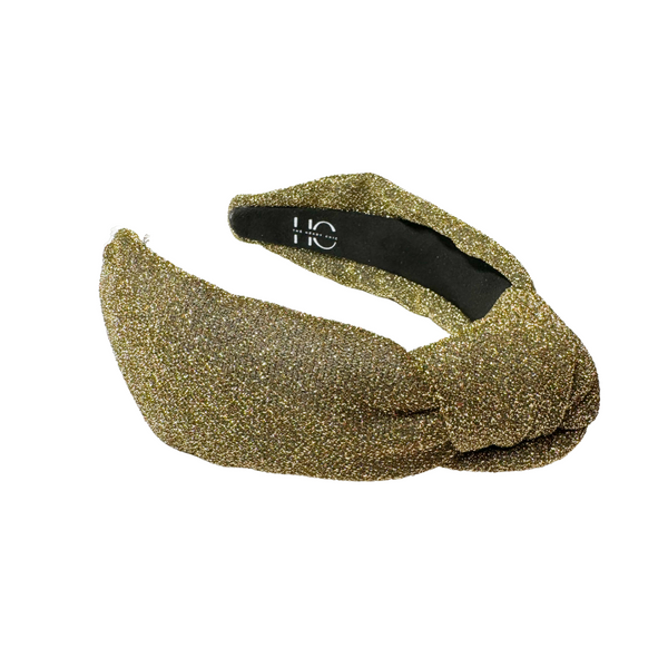 Adult Gold Shimmery Knotted Headband