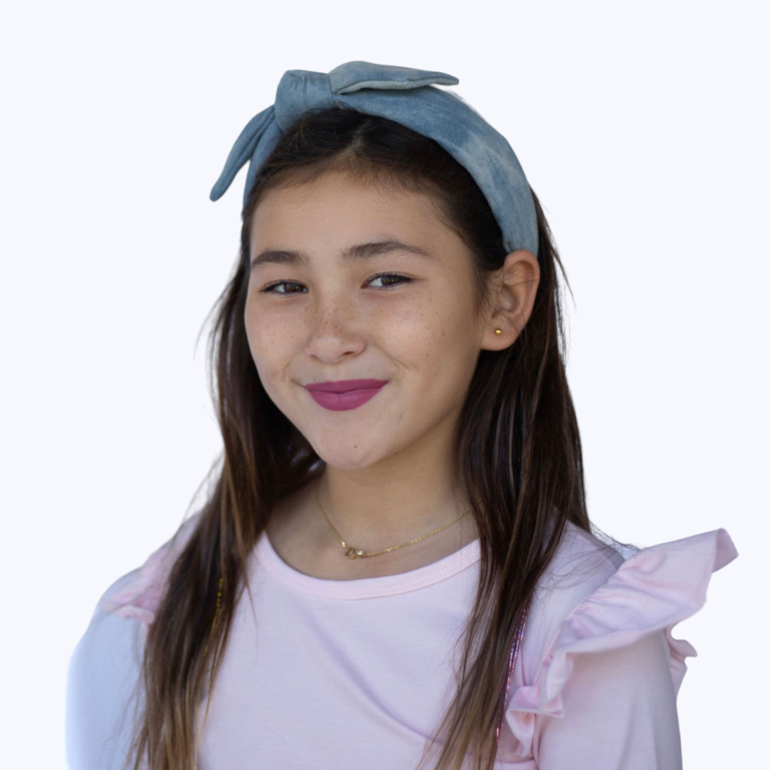 Kid Tie Knot Denim Headband