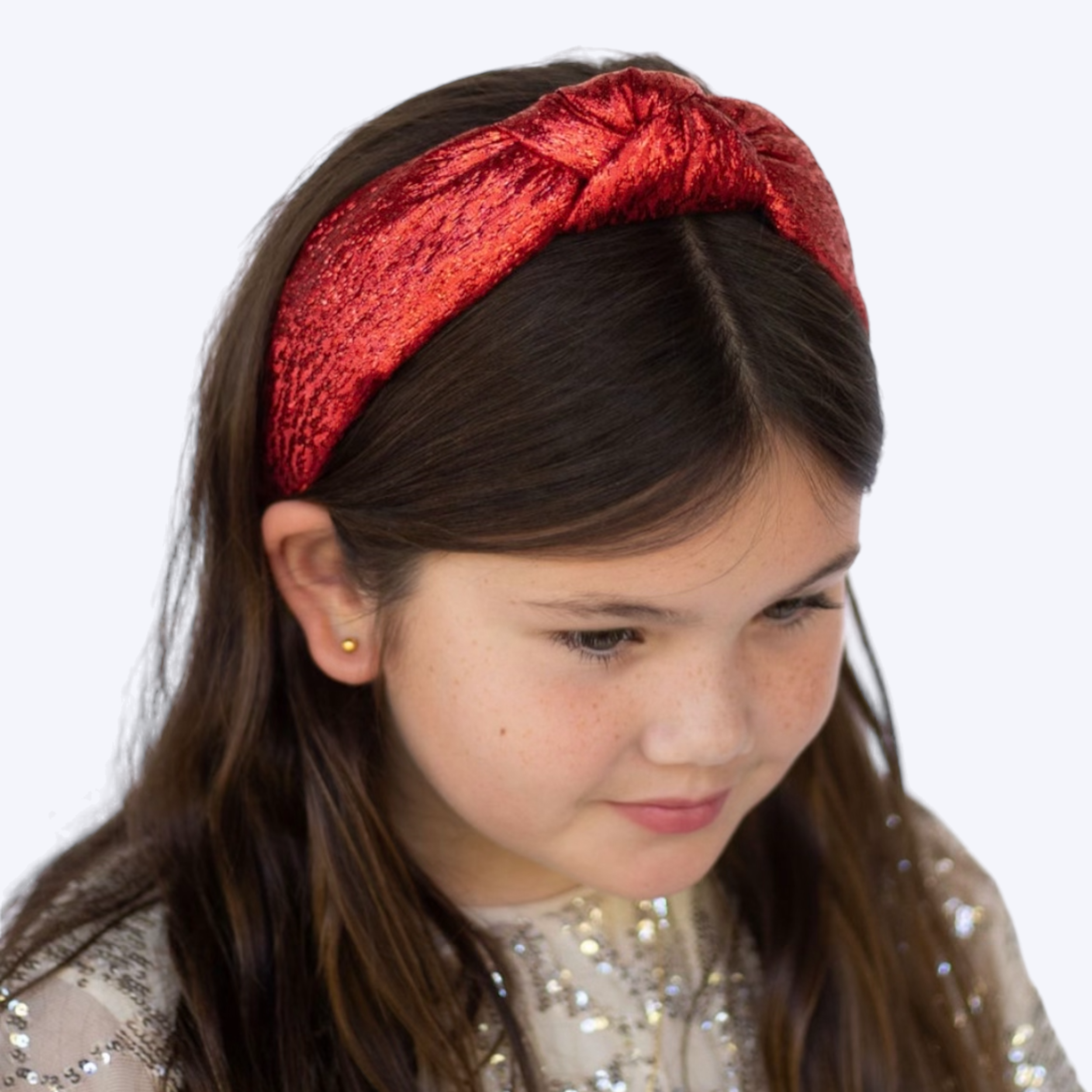 Kid and Tween Red Knotted Headband