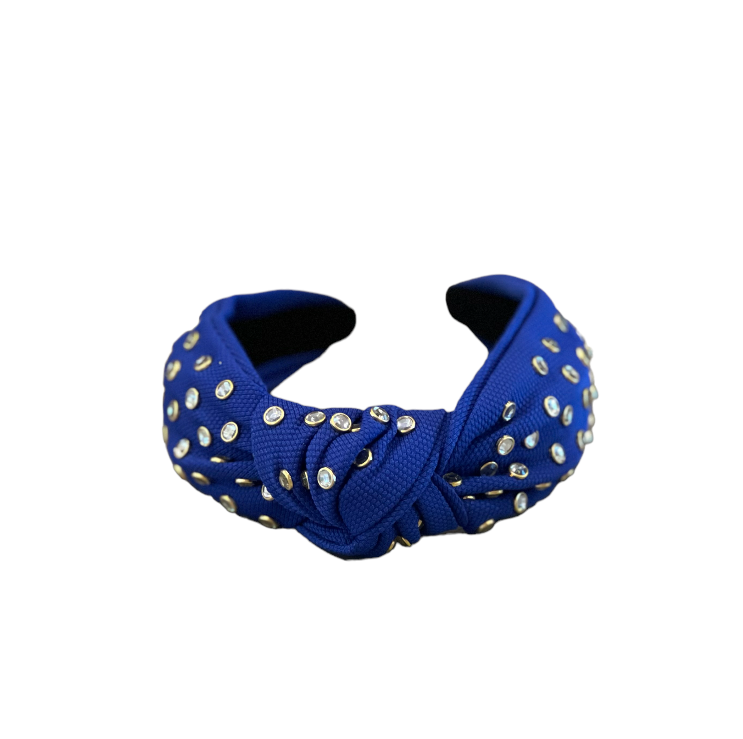 Kid and Tween Blue Jeweled Knotted Headband